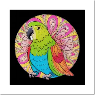beautiful bright parrot | Posters and Art